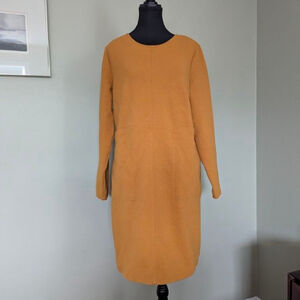 Boden Cornelia Ottoman Shift Dress - Toffee Brown - Size 12